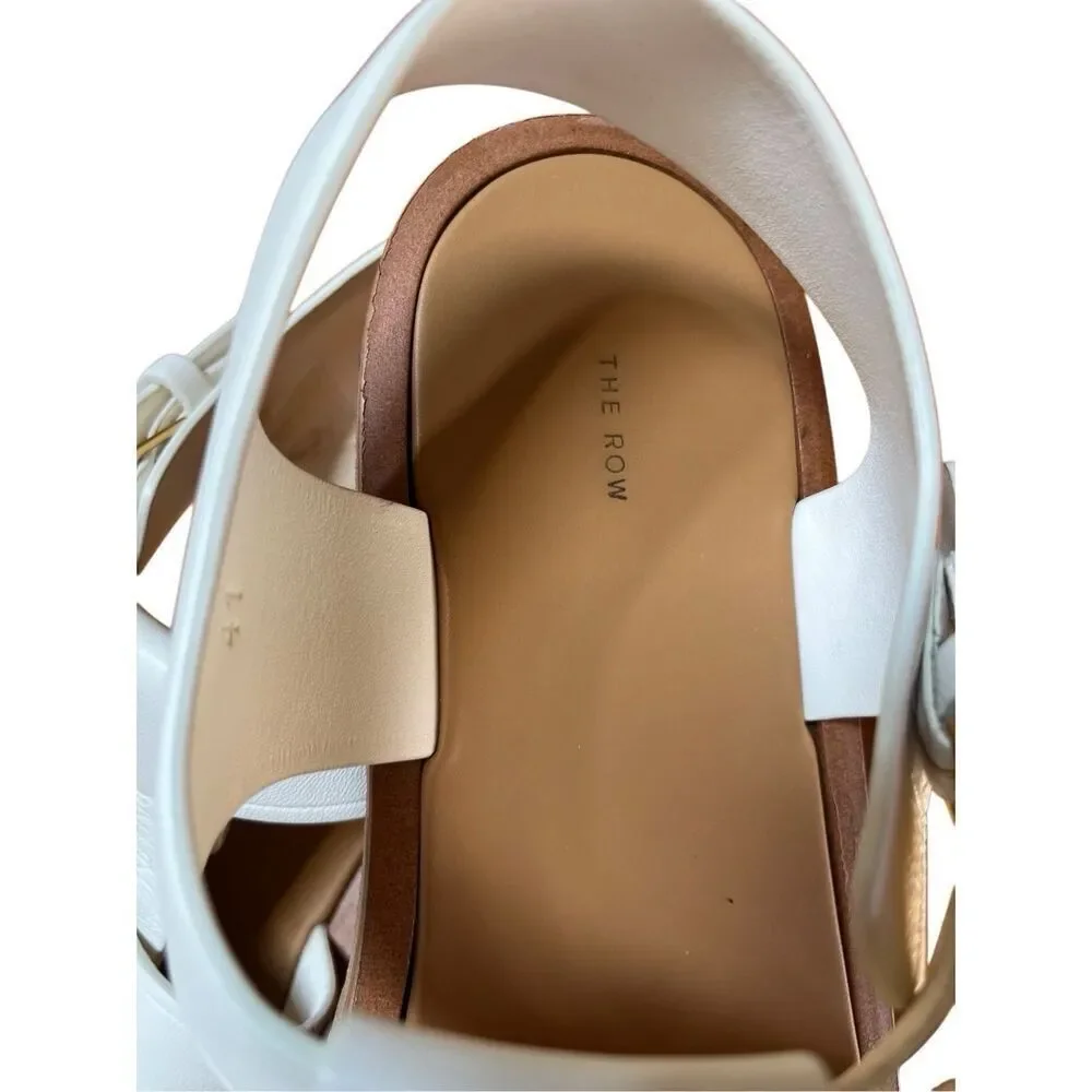 The Row Women's Fisherman Woven Leather Sandals White EU 41 US 11 - Picture 12 of 13